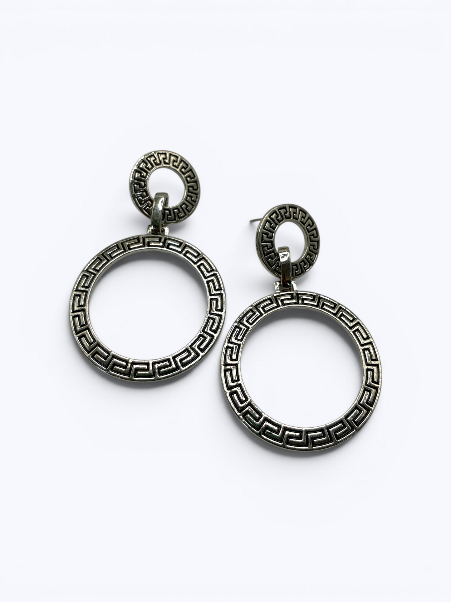 E2328 | Double Circle Drop Earrings | YE3335
