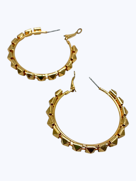 E2329 | Studded Hoop Earrings | YE2483