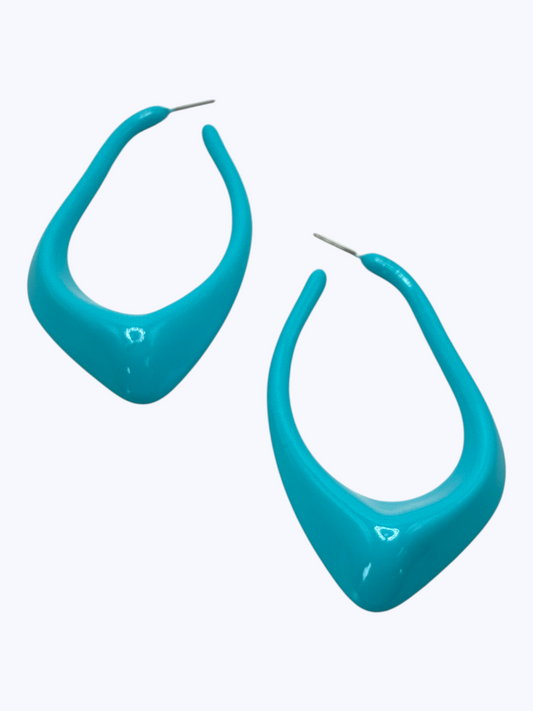 E0496 | Modern Sculpted Hoop Earrings | KE8325