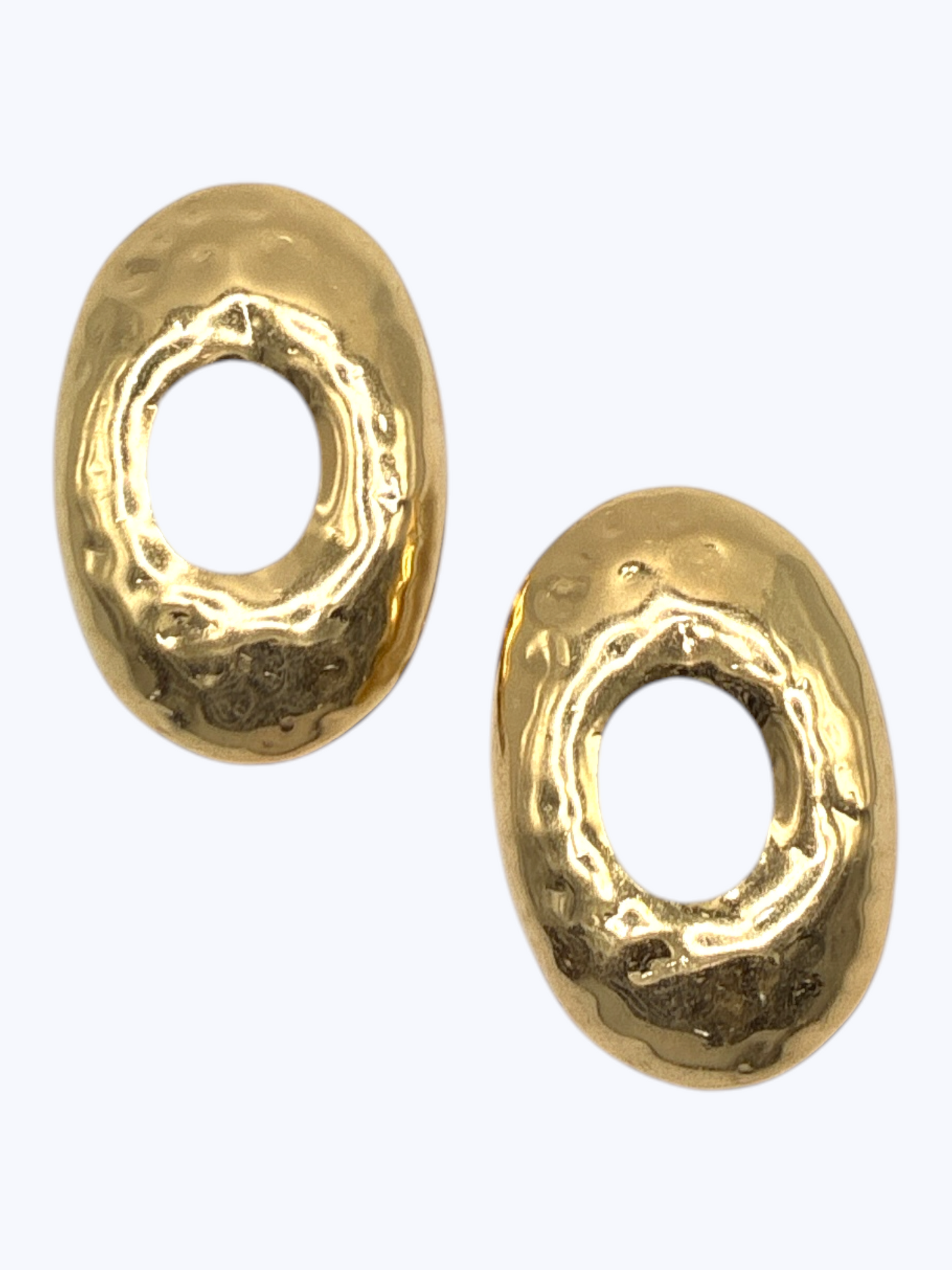 E2348 | Organic Oval Statement Earrings | KE1127