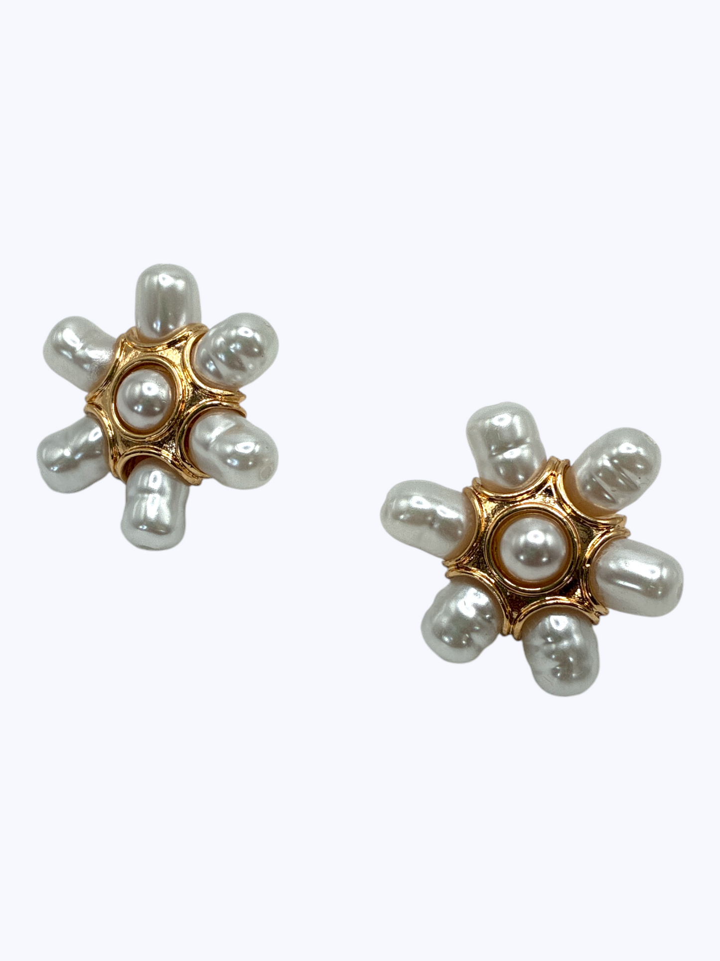 E0410 Pearl flower Earrings  78E4910