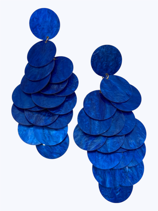 E2347 | Bold Disc Cascade Earrings | KE1111