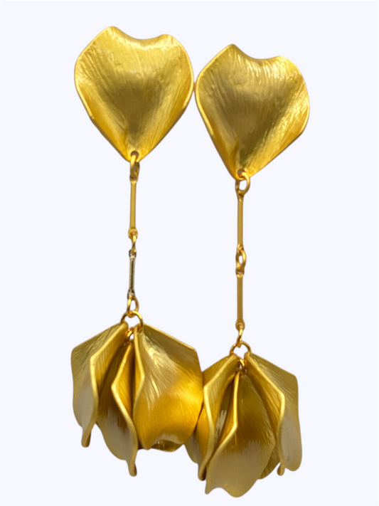 E2370 | Floral Leaf Shaped Drop Earrings | ER2672