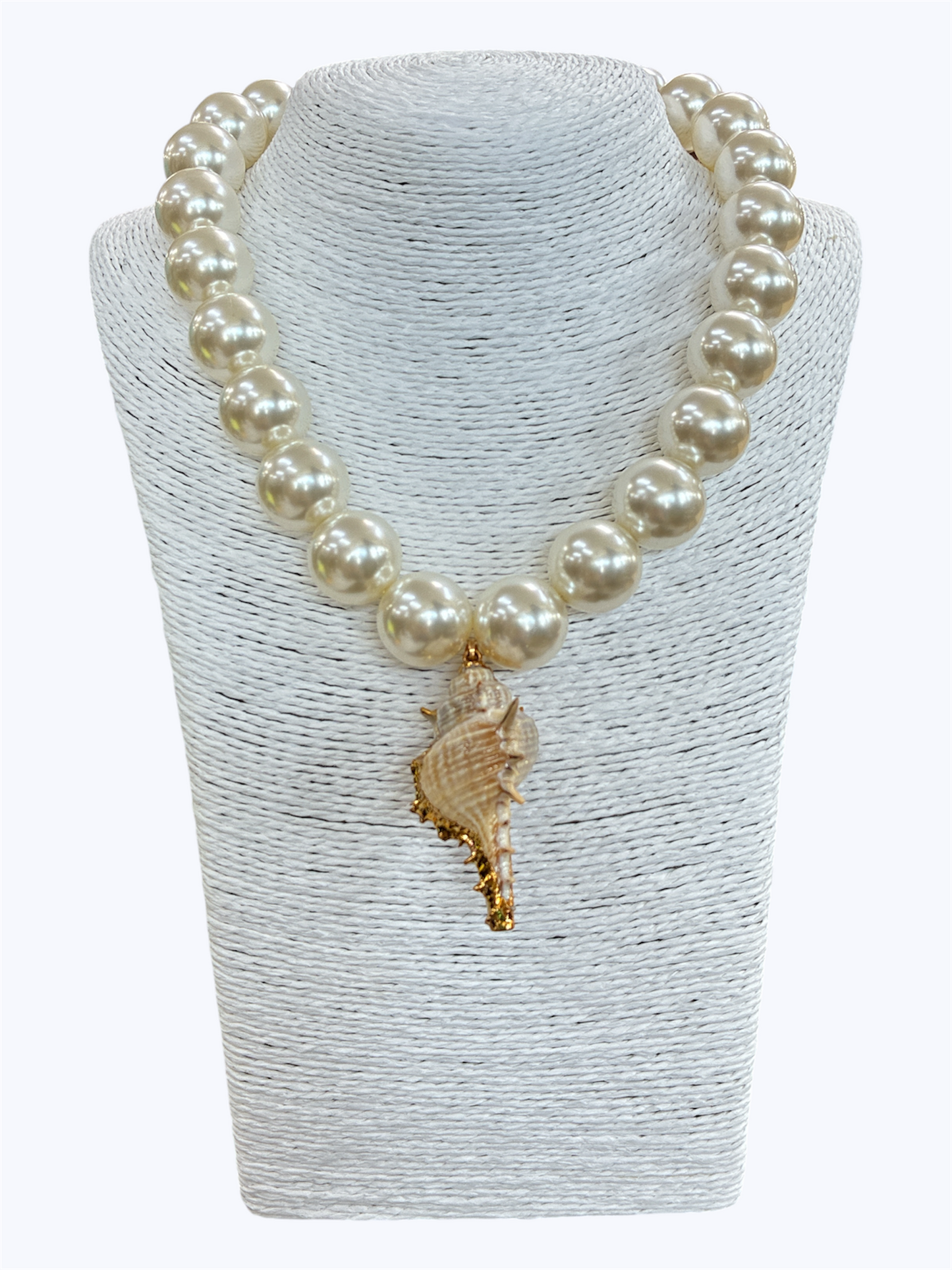 N3086 Pendant Shell Chunky Pearl Necklace |83N2201