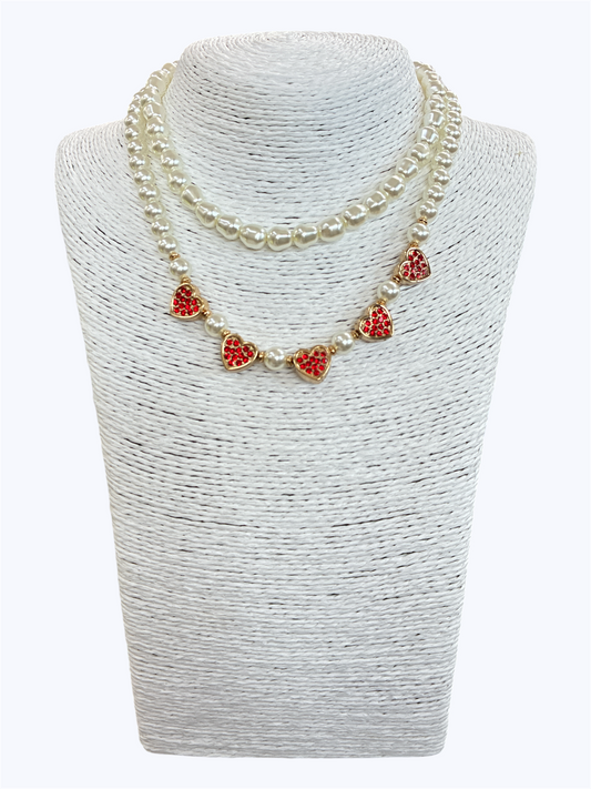 N0016 | Sweetheart Pearl Necklace Set | TNE1126