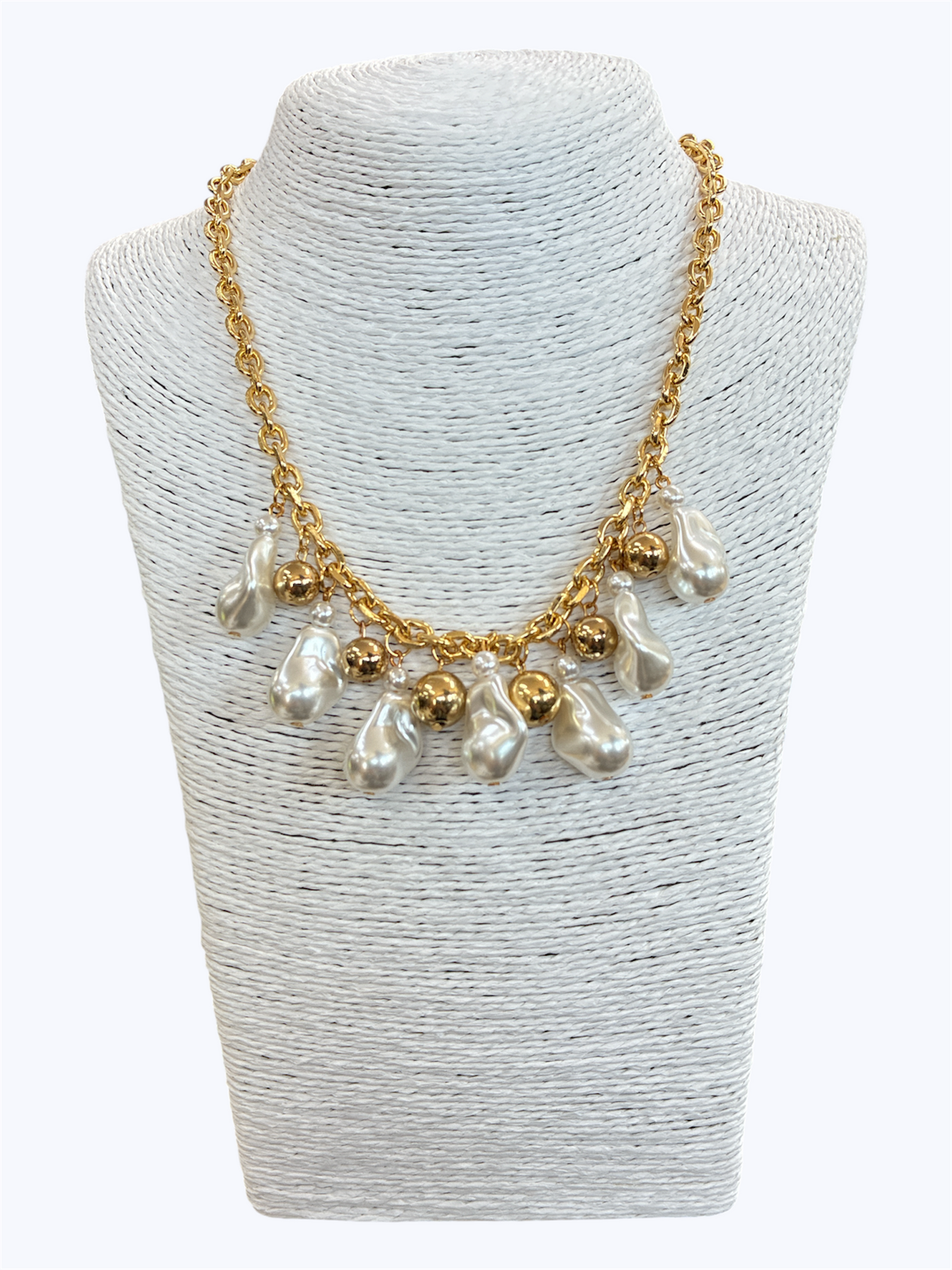 N0163| Dangle Pearl Necklace| 18698