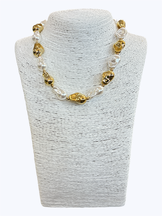 N3013| Hammered Beaded Necklace| KS2147