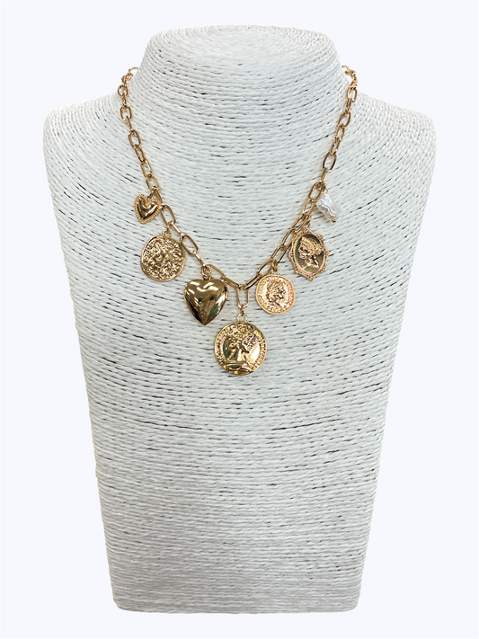 N0031| Coin Charms Necklace| 18627