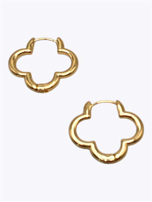 E2427 | Minimal Flower Frame Earrings | LE3273