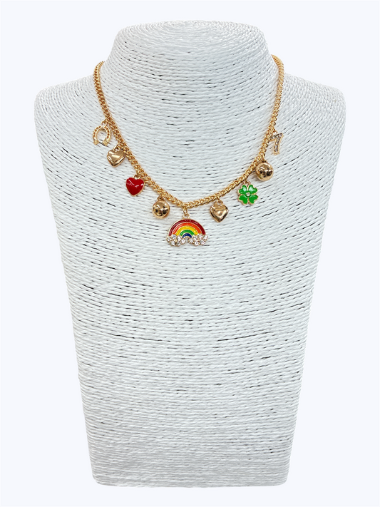 N0562| Multi Charms Dangle Necklace | YN3746