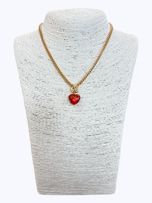 N0051 | Heart Charm Choker Necklace | YN2100
