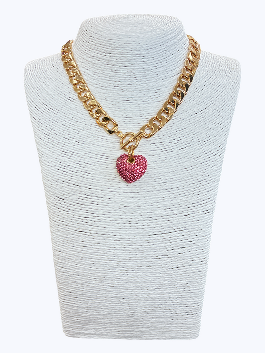 N0030 | Toggle Heart Choker Necklace | YN1442