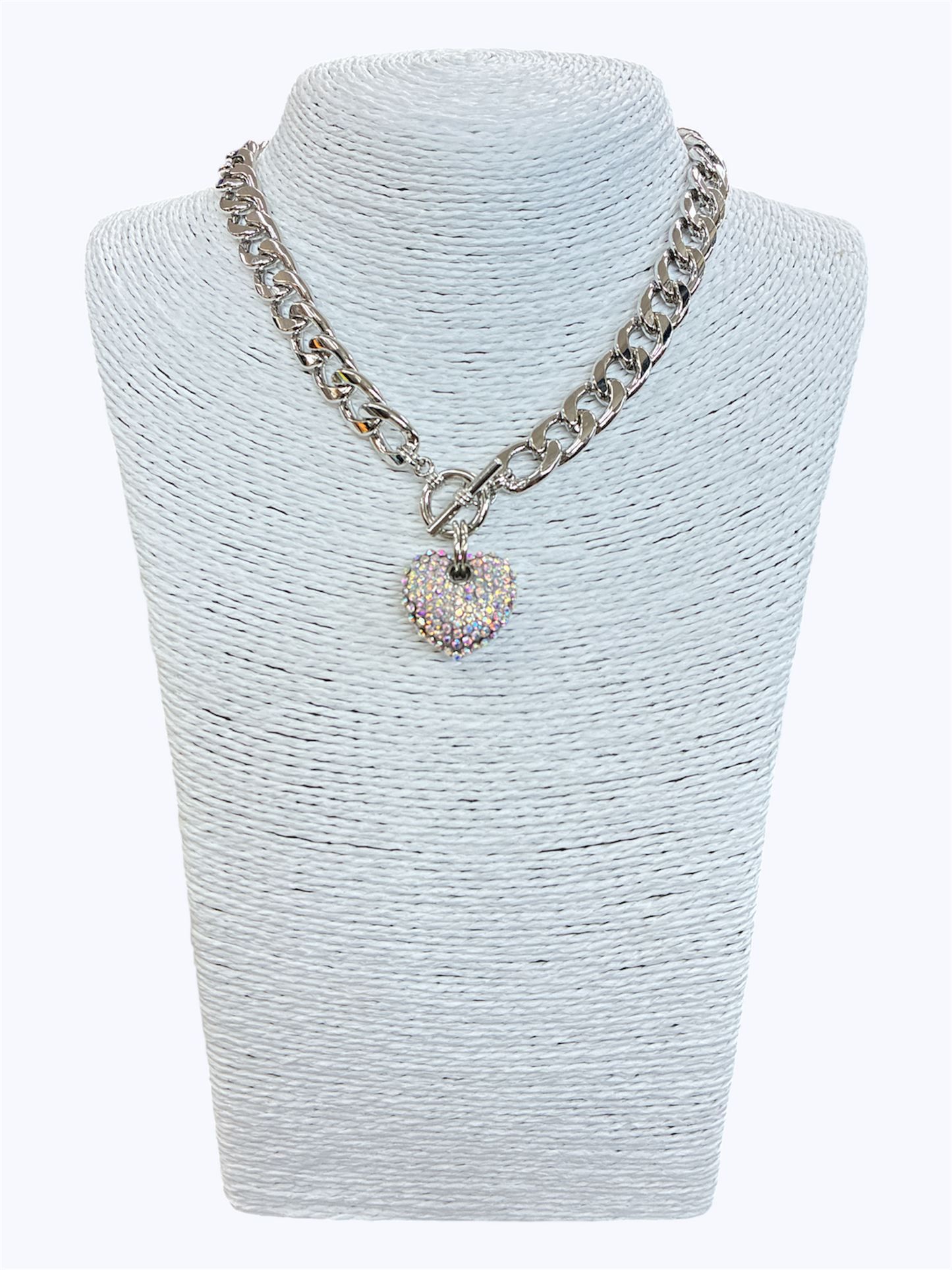 N0030 | Toggle Heart Choker Necklace | YN1442