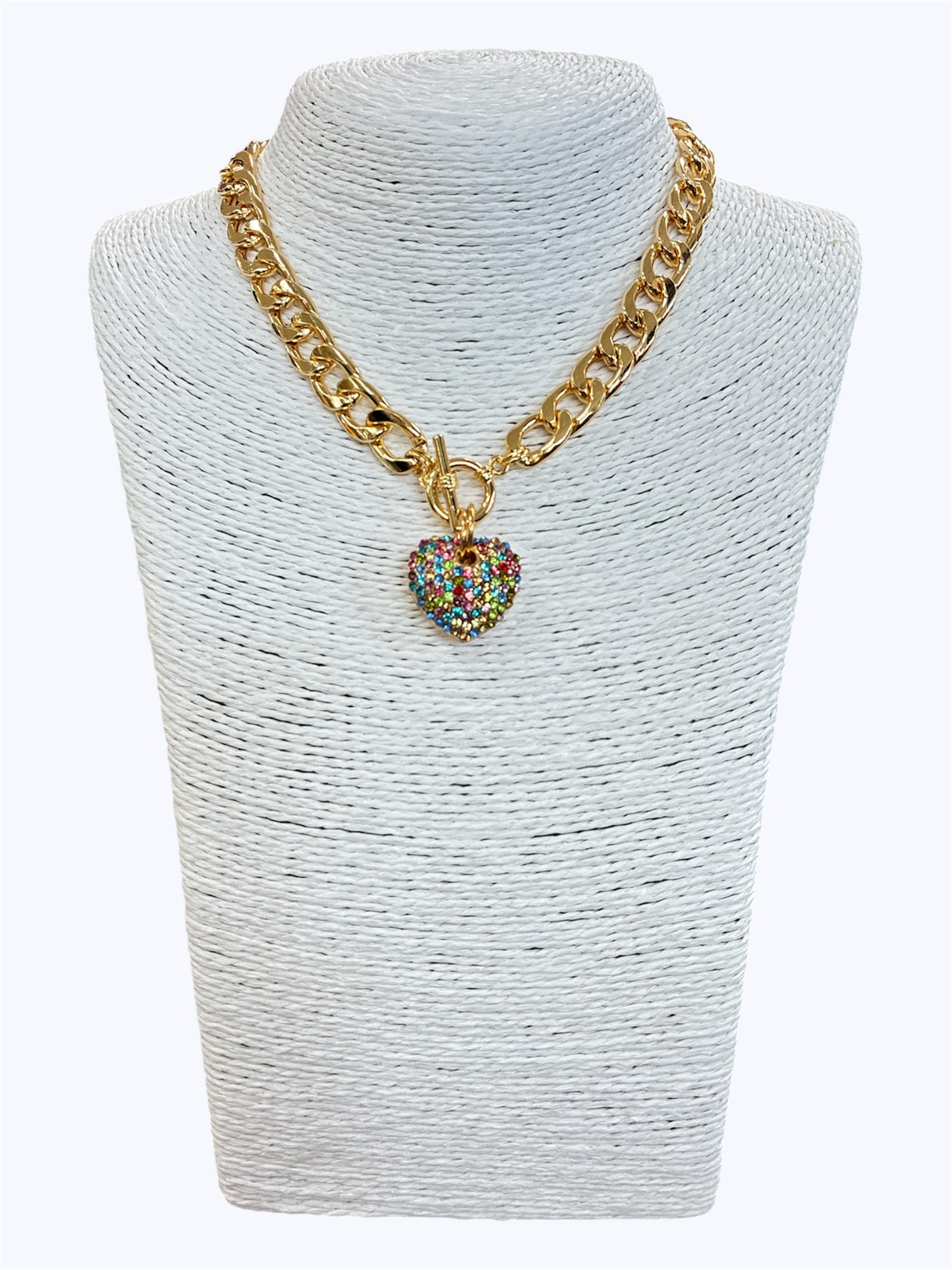N0030 | Toggle Heart Choker Necklace | YN1442