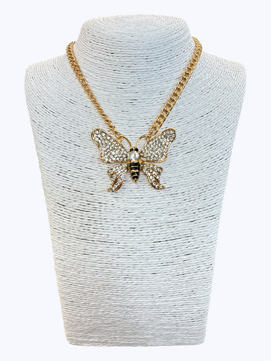 N0492| Butterfly Chain Necklace |YN3450