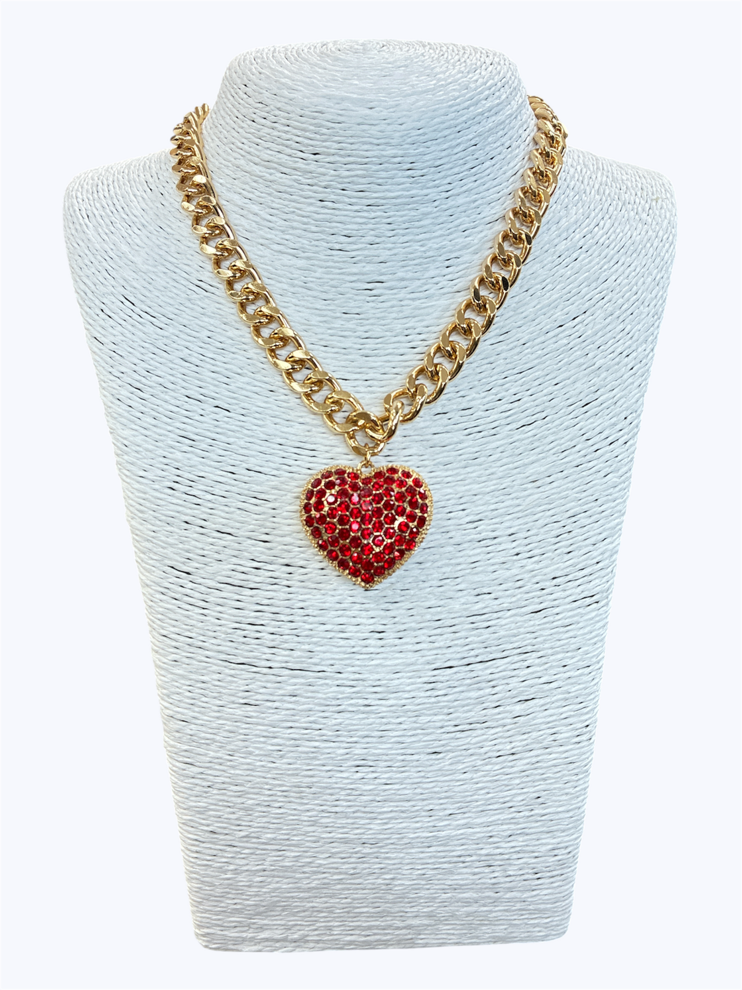 N3231| Rhinestones Heart Shape Drop Dangle Pendant  necklace |KS5176