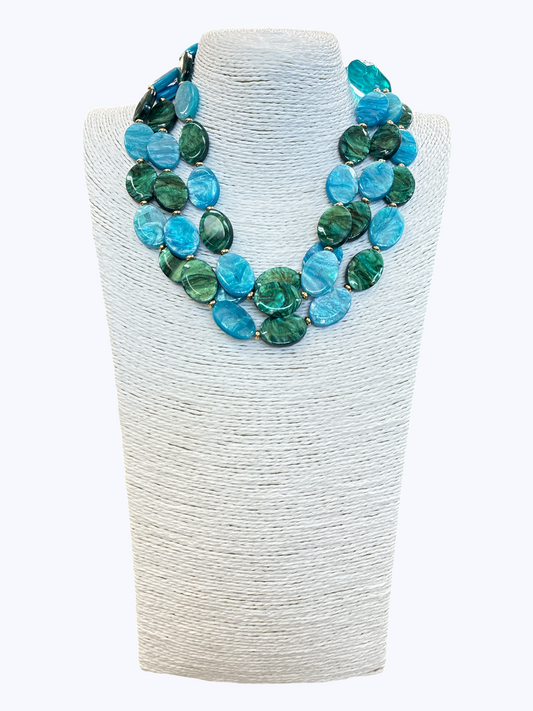 N5208 | Modern Layered Acrylic Necklace | NK26173