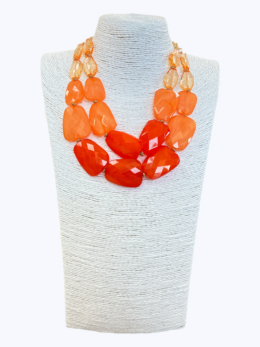 N5110 | Acrylic Double Strand Short Necklace |APD9996