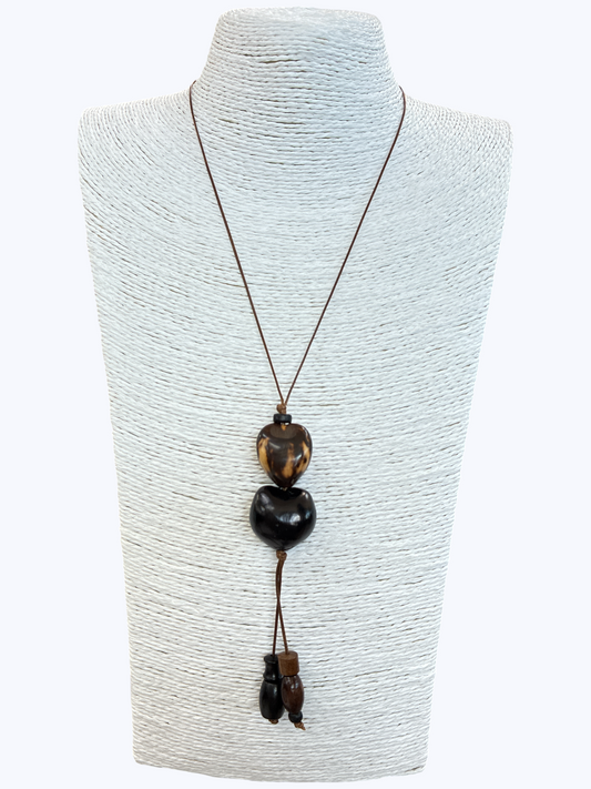 N5195 | Adjustable Wooden Pendant Necklace | NK26160