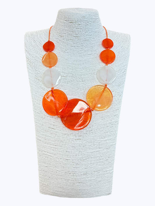 N5198 | Modern Acrylic Disc Necklace | NK26163