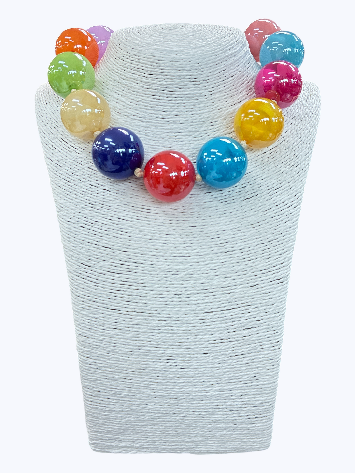 N5169 | Acrylic Chunky Beaded Ball Necklace | NK26142