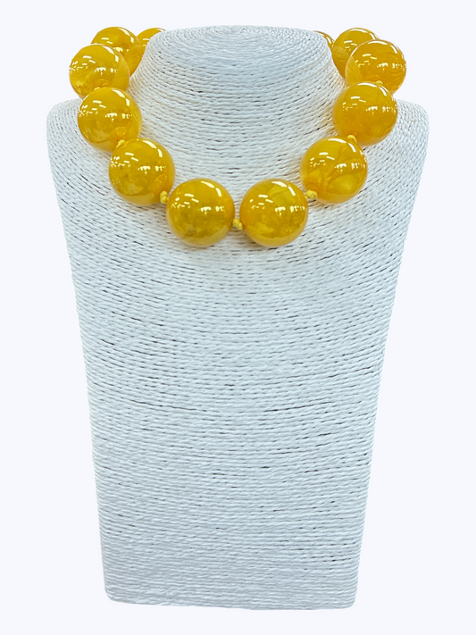 N5169 | Acrylic Chunky Beaded Ball Necklace | NK26142