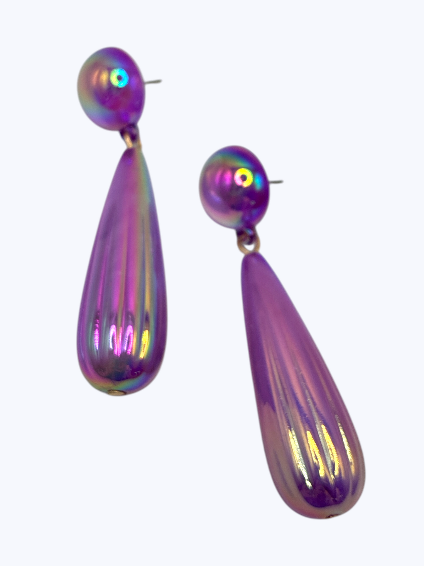 E2440 | Holographic Teardrop Accent Earrings | ER26133