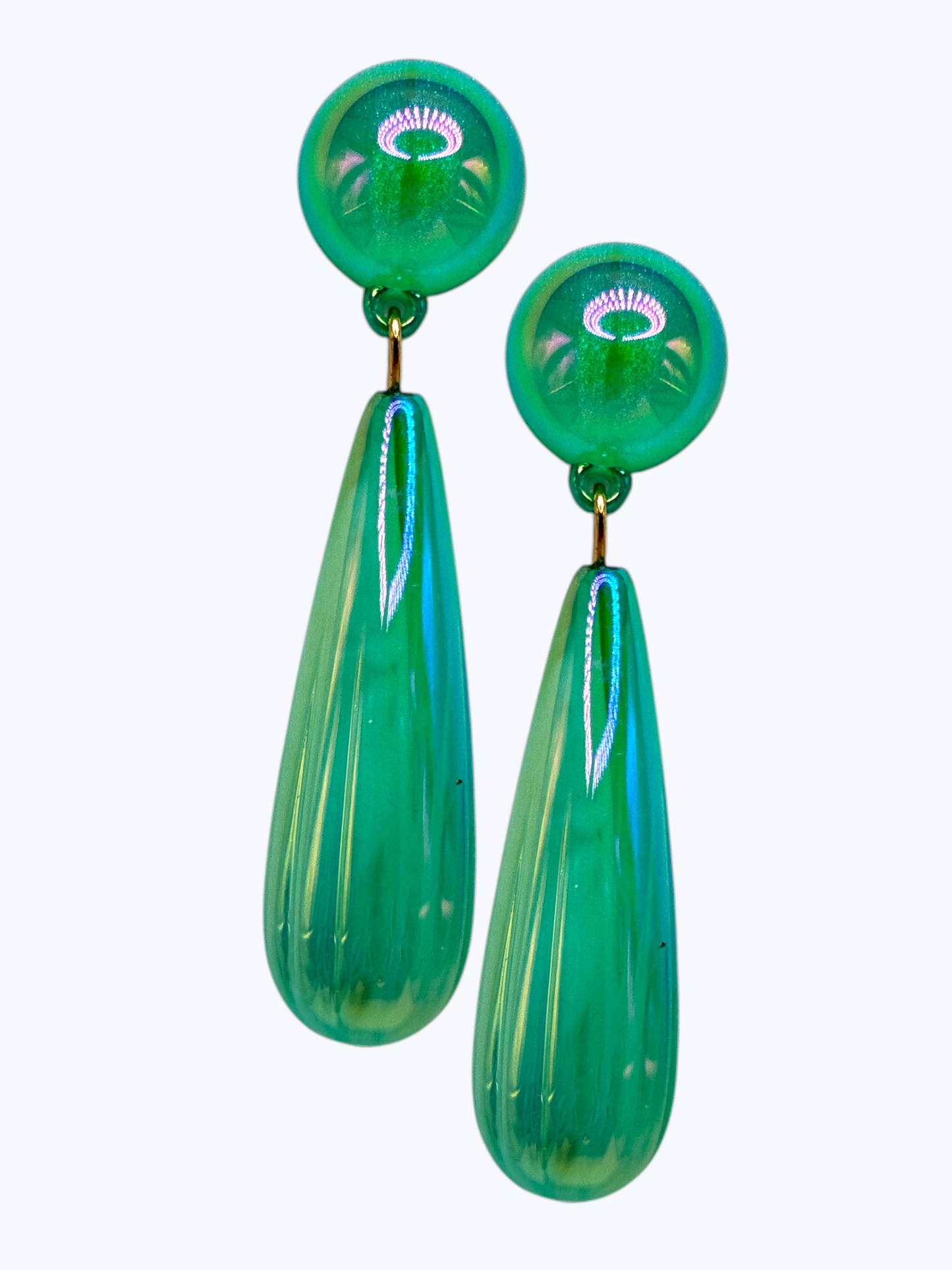 E2440 | Holographic Teardrop Accent Earrings | ER26133