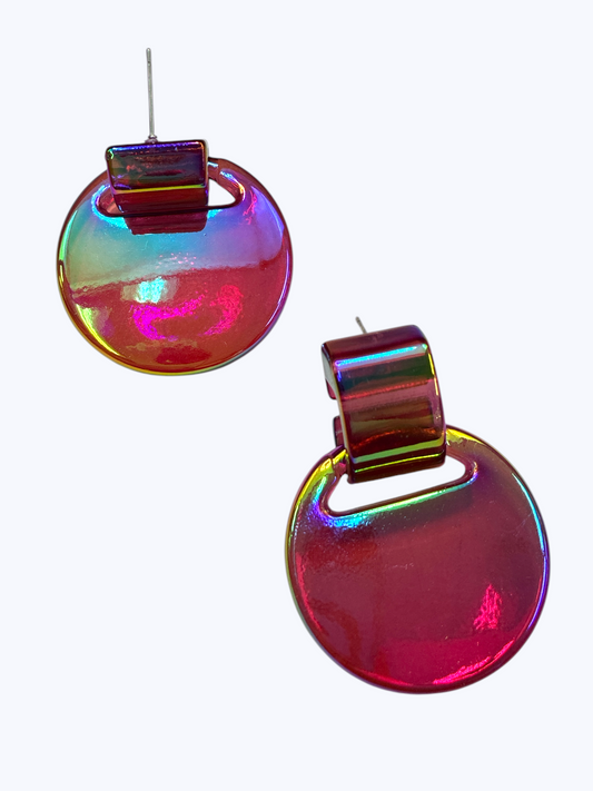 E2455 | Iridescent Disc Earrings | ER26148