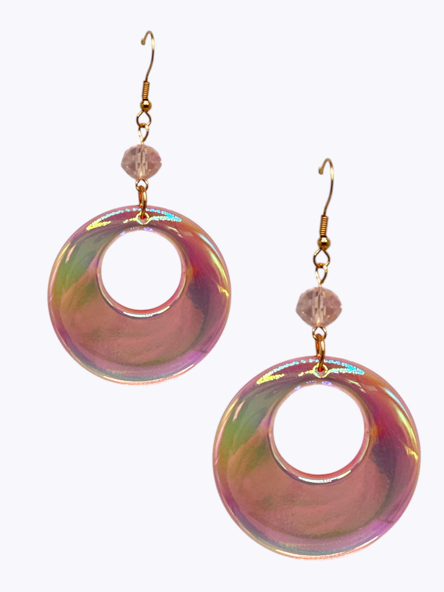 E2453 | Iridescent Disc Drop Earrings | ER26146