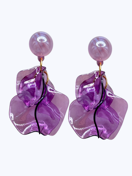 E2452 | Crinkle Petal Earrings | ER26145