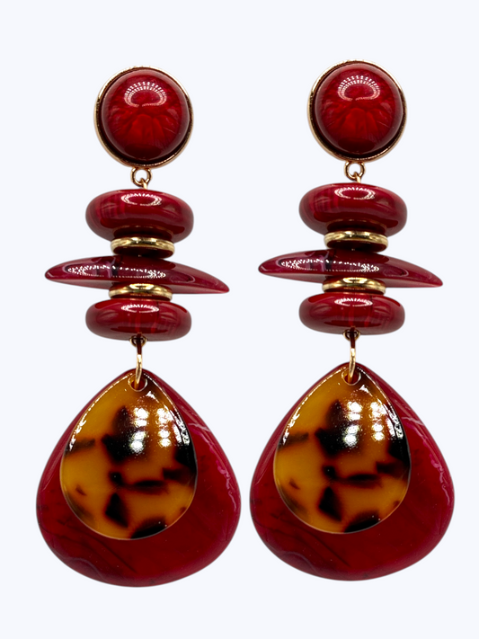 E2442 | Layered Acrylic Disc Earrings | ER26135