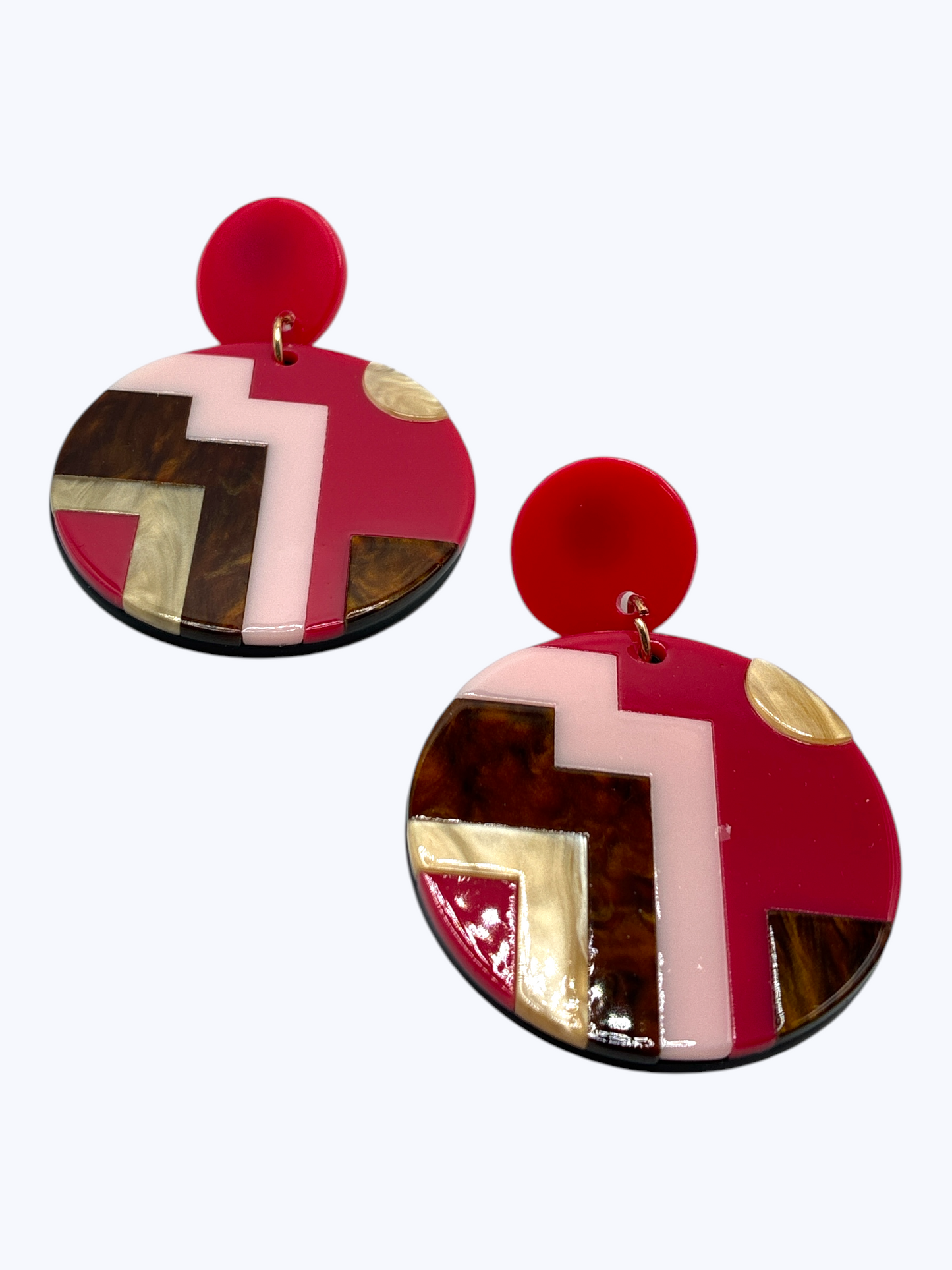E2446 | Abstract Pattern Disc Earrings | ER26139