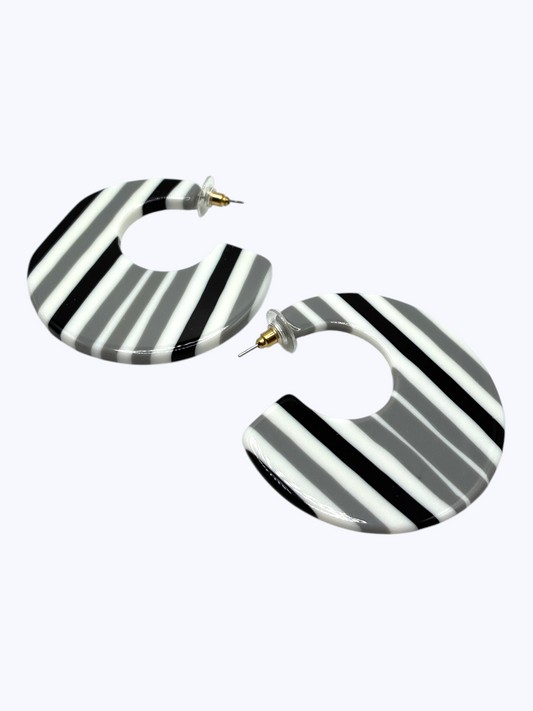 E2445 | Striped Hoop Earrings | ER26138