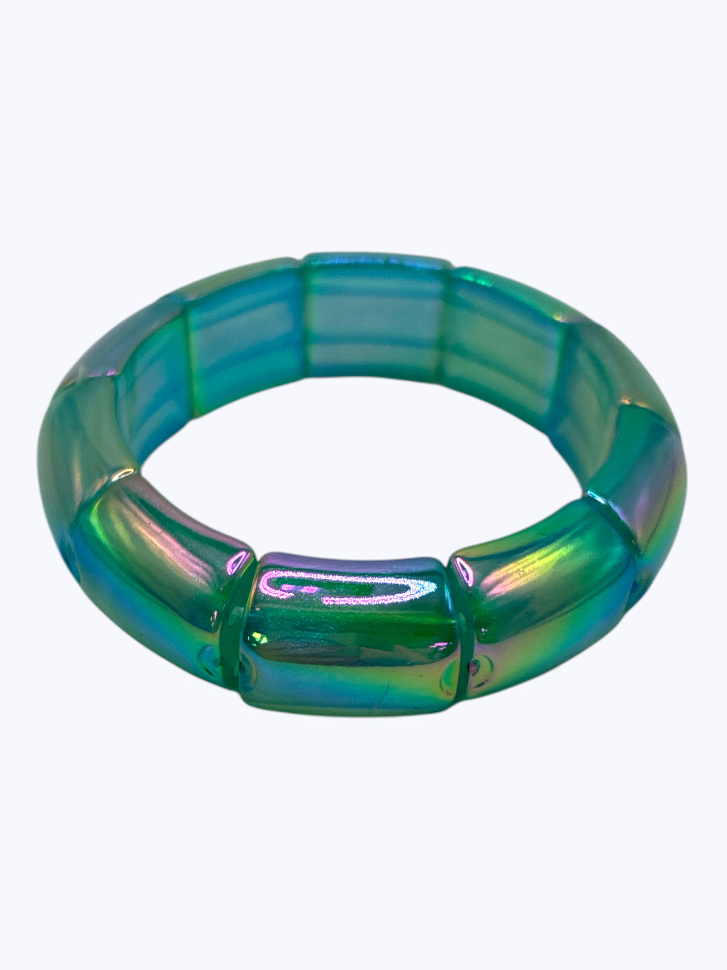 B0512 | Iridescent Acrylic Stretch Bracelet | BR26167