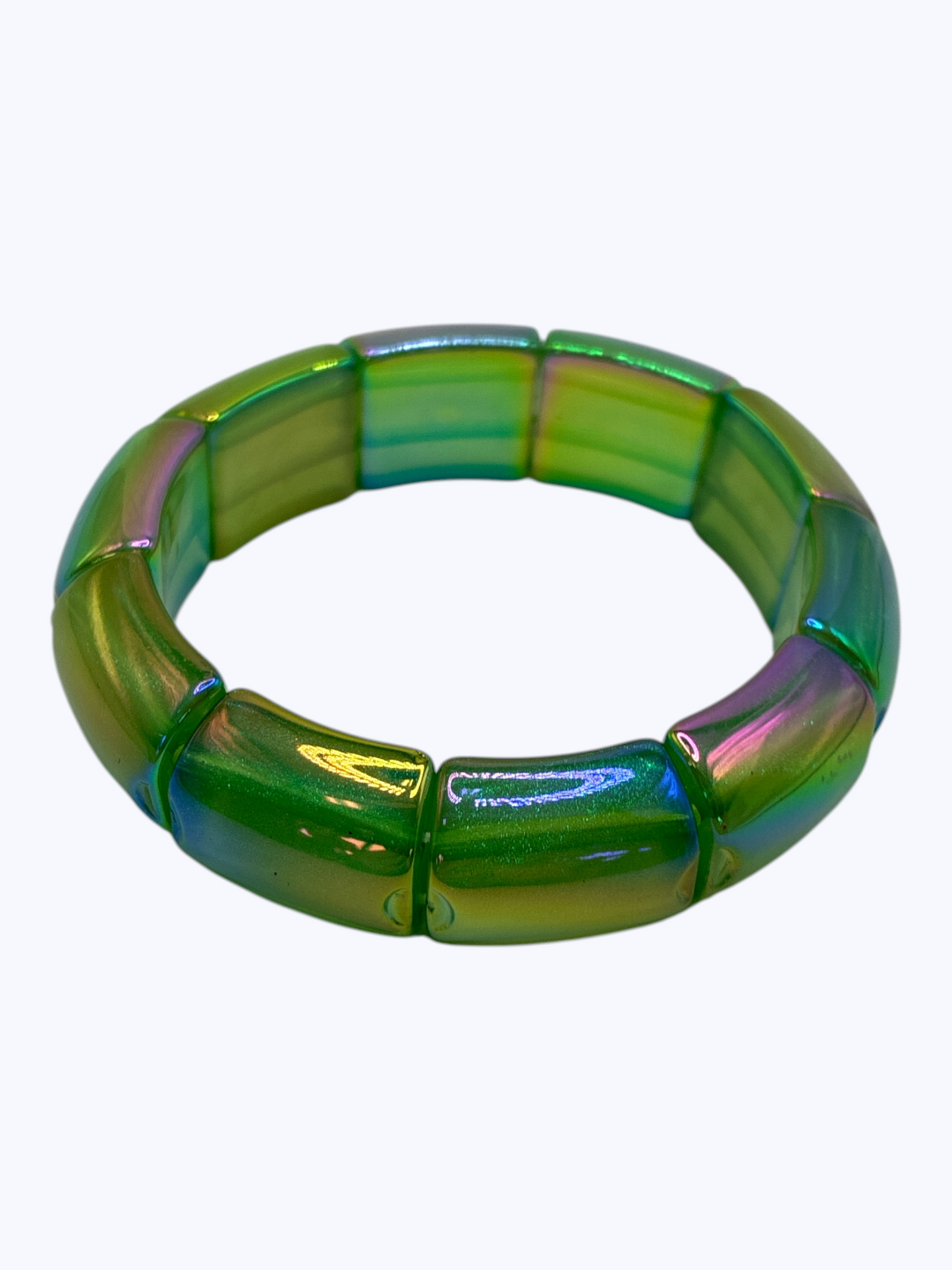 B0512 | Iridescent Acrylic Stretch Bracelet | BR26167