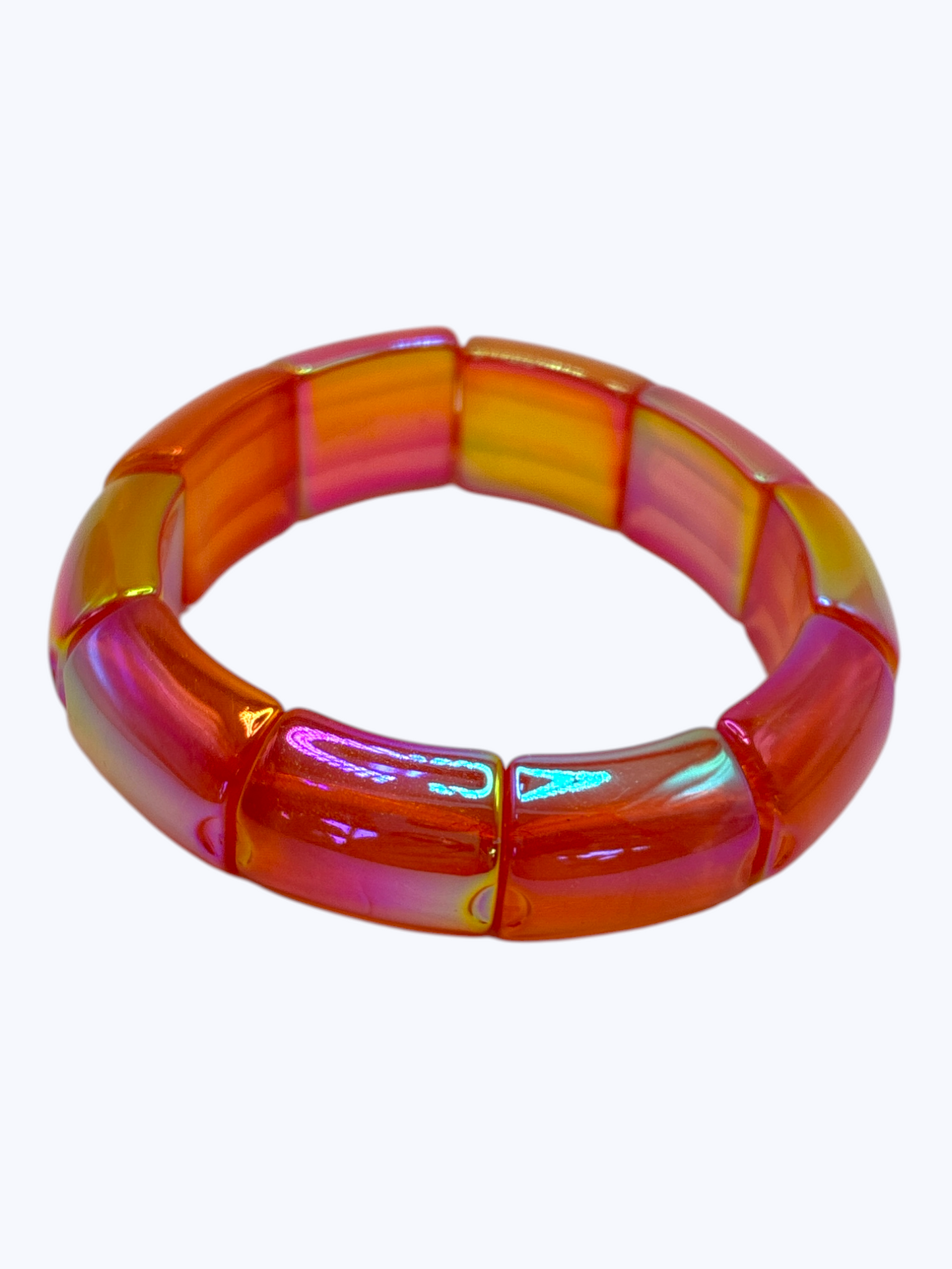 B0512 | Iridescent Acrylic Stretch Bracelet | BR26167