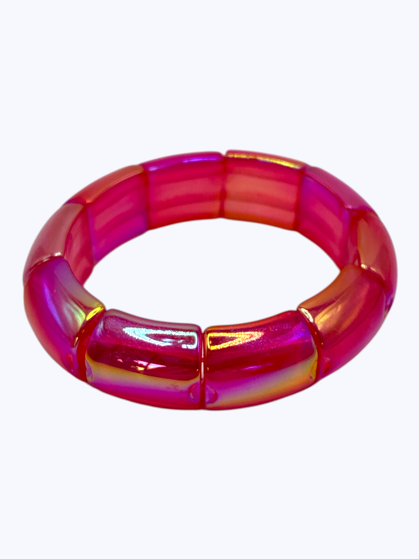B0512 | Iridescent Acrylic Stretch Bracelet | BR26167