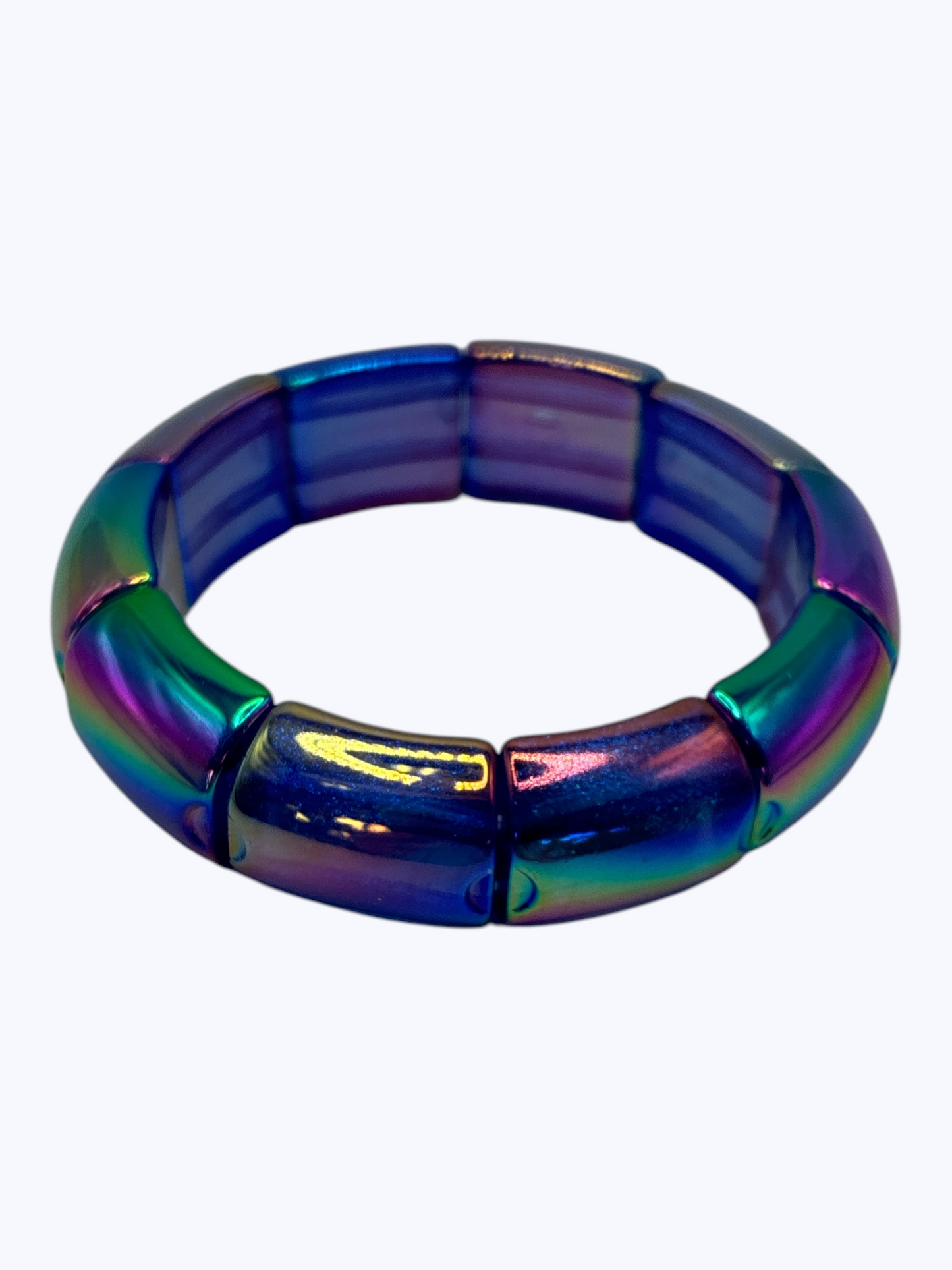 B0512 | Iridescent Acrylic Stretch Bracelet | BR26167