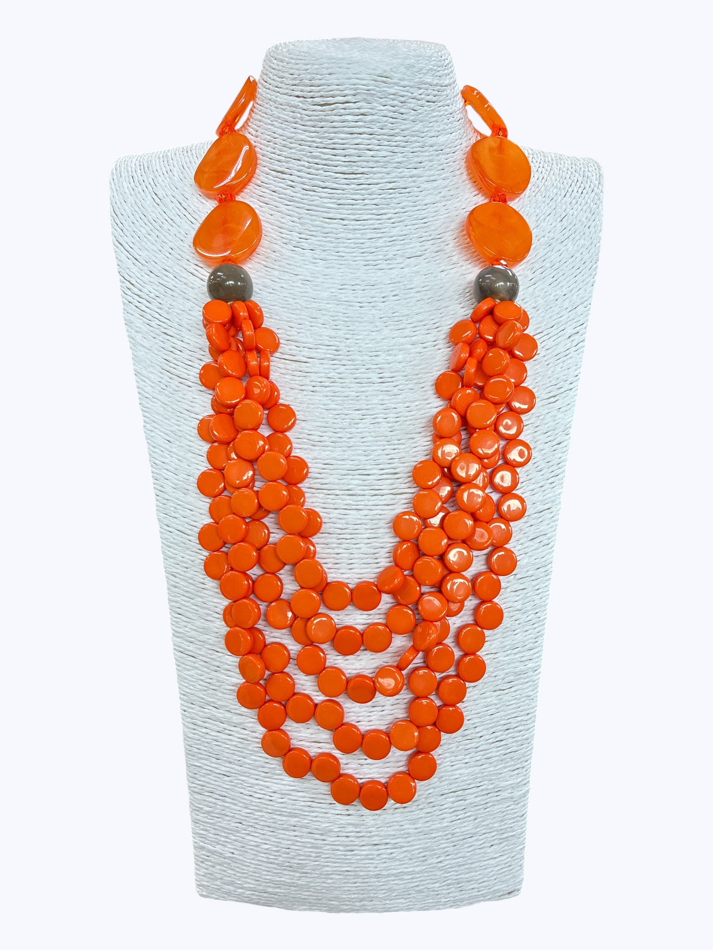 N5251 | Acrylic Layered Bead Necklace | NK26208
