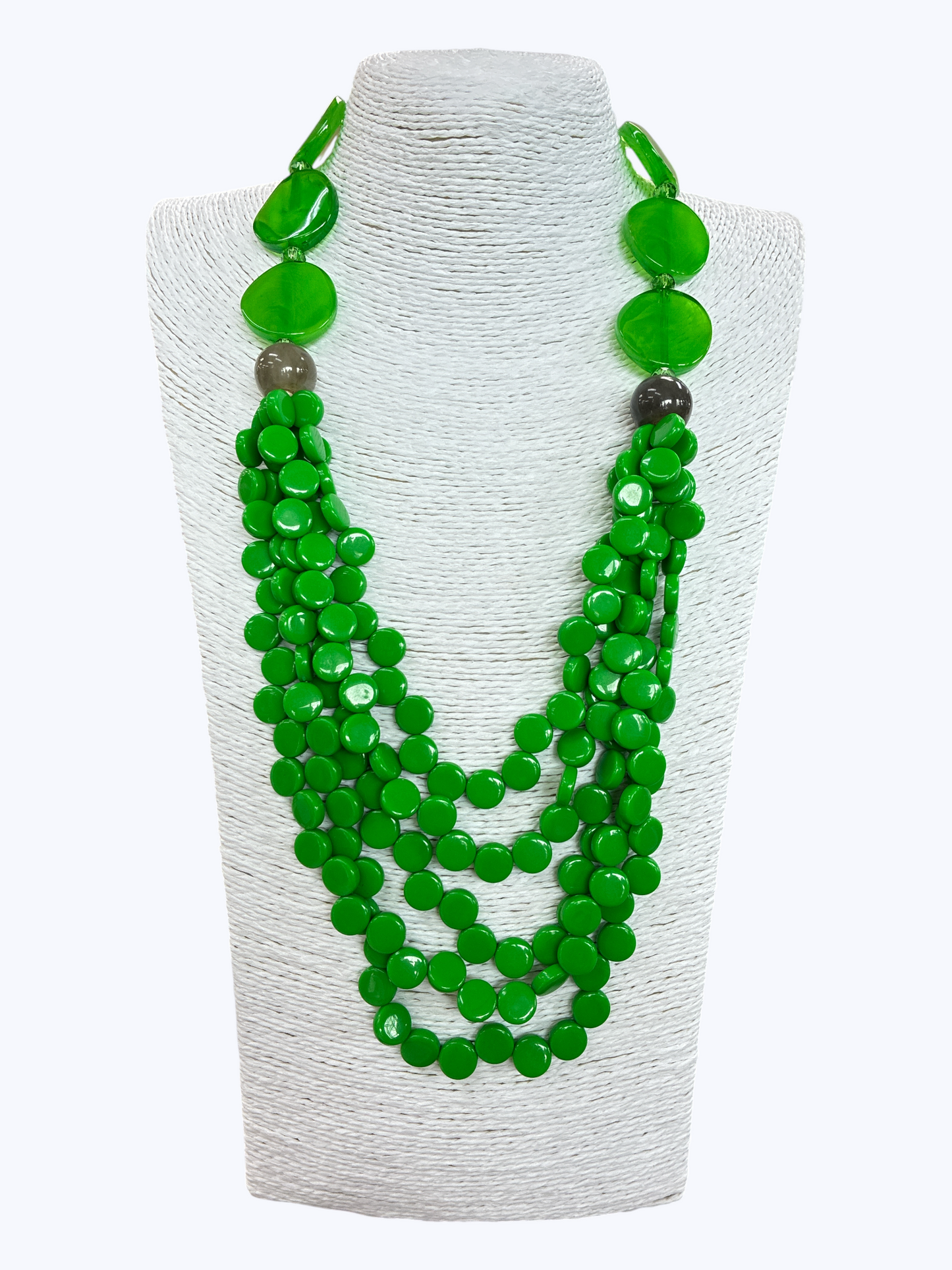 N5251 | Acrylic Layered Bead Necklace | NK26208
