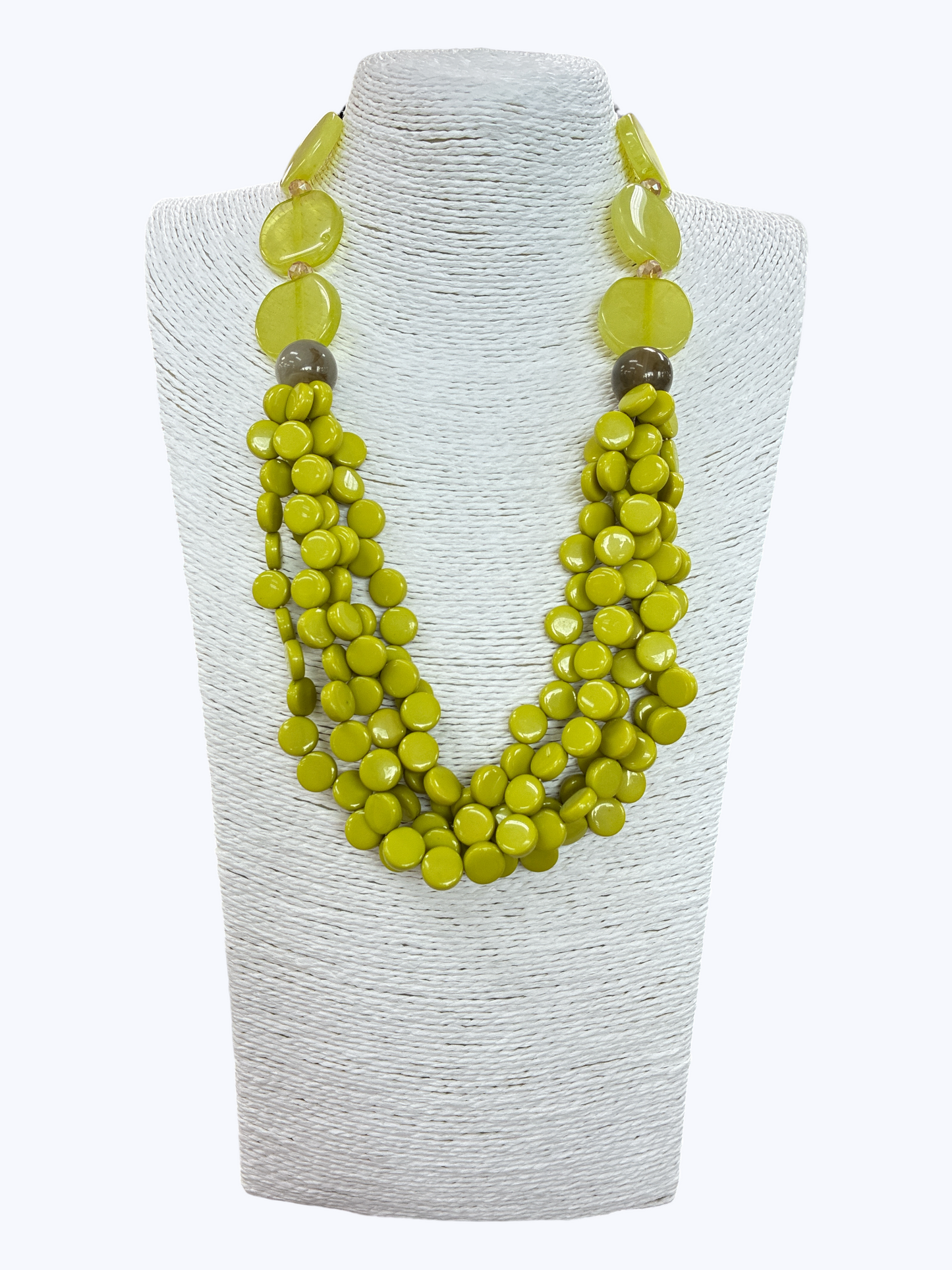 N5251 | Acrylic Layered Bead Necklace | NK26208