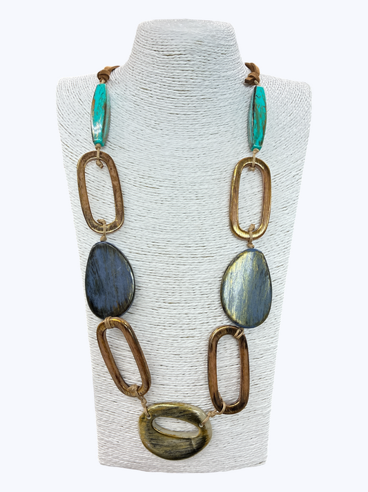 N5252 | Linked Acrylic Necklace Set | NK26209