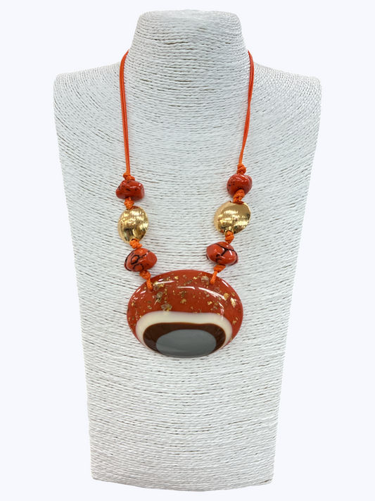 N5250 | Organic Acrylic Pendant Necklace | NK26207