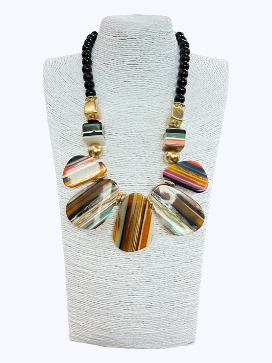 N5256 | Multi Flower Pendant Necklace | NK26213