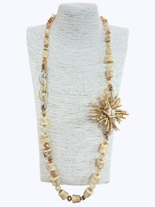 N5254 | Beaded Coral Necklace | Nk26211