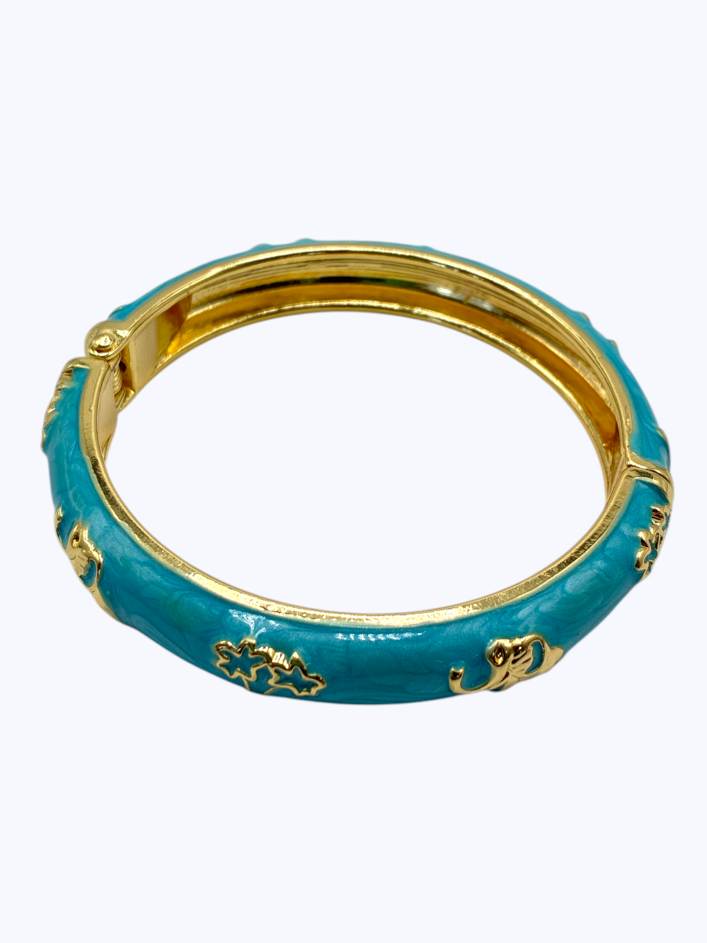 B0505 | Elephant Hinged Bangle Bracelet | BR26160