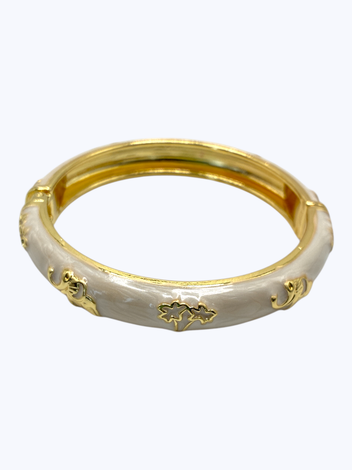 B0505 | Elephant Hinged Bangle Bracelet | BR26160