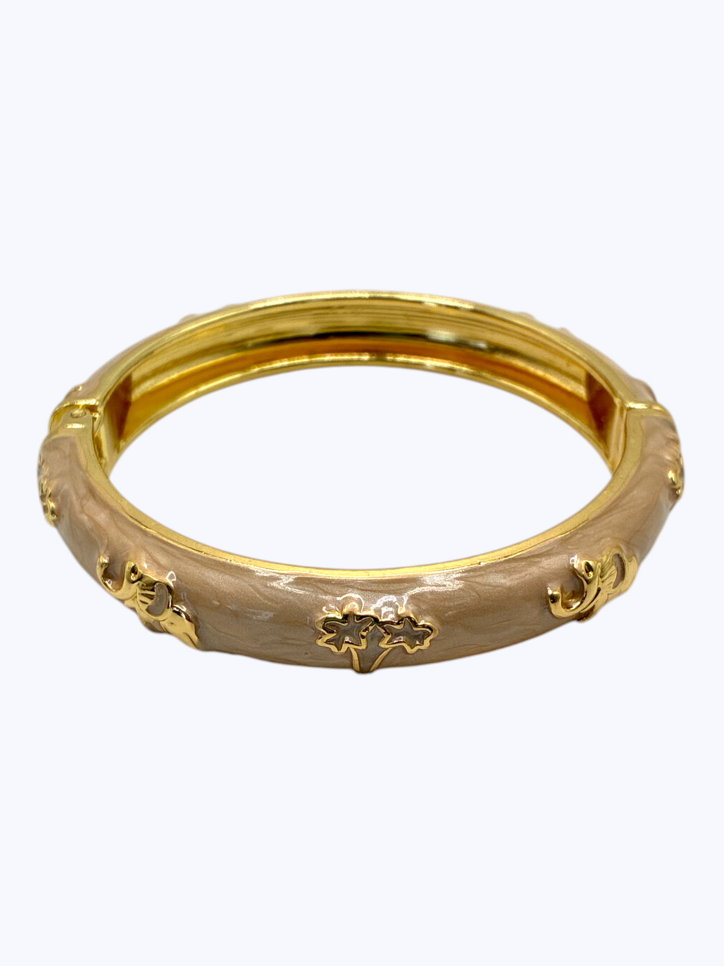 B0505 | Elephant Hinged Bangle Bracelet | BR26160