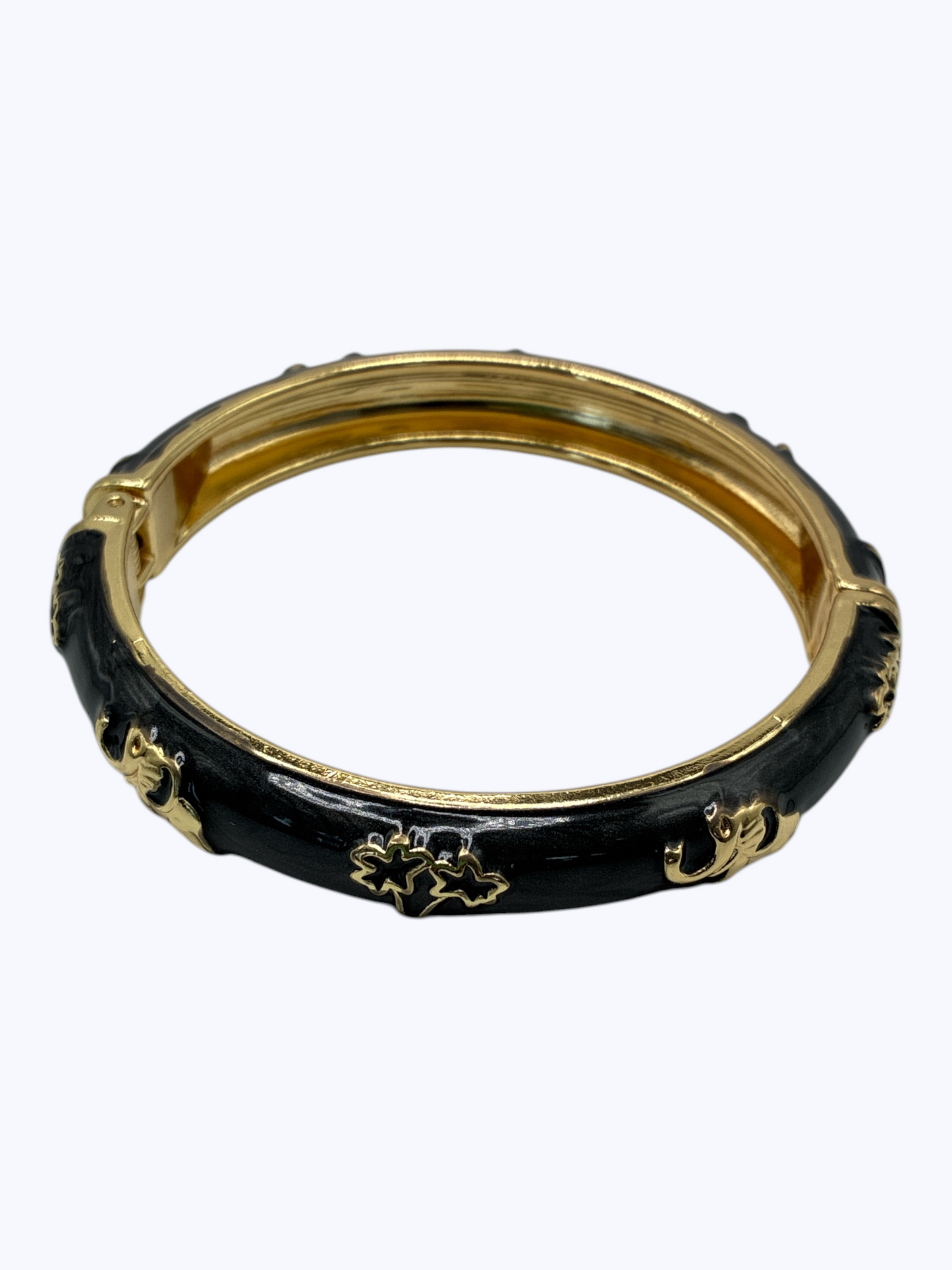 B0505 | Elephant Hinged Bangle Bracelet | BR26160